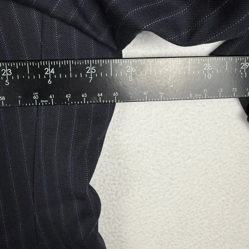 Brooks Brothers 346 Suit Jacket Mens 50R Navy Blue Pinstripe Wool Stretch Blazer